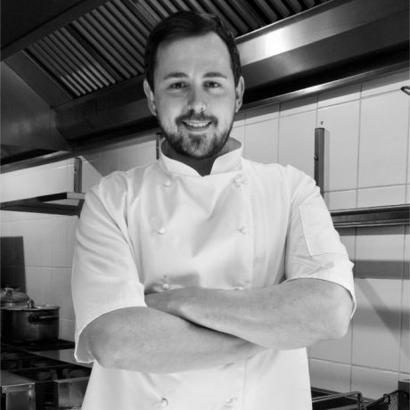 Chef Izaak Haarhoff Kitchen b&w